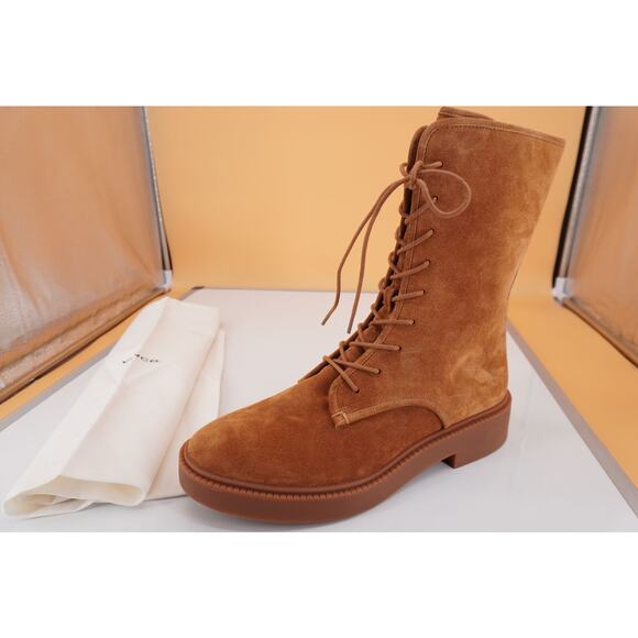 Vince Kegan Brown Suede Leather Chelsea Ankle Boots SZ 11 New $450 Women's - Picture 10 of 10